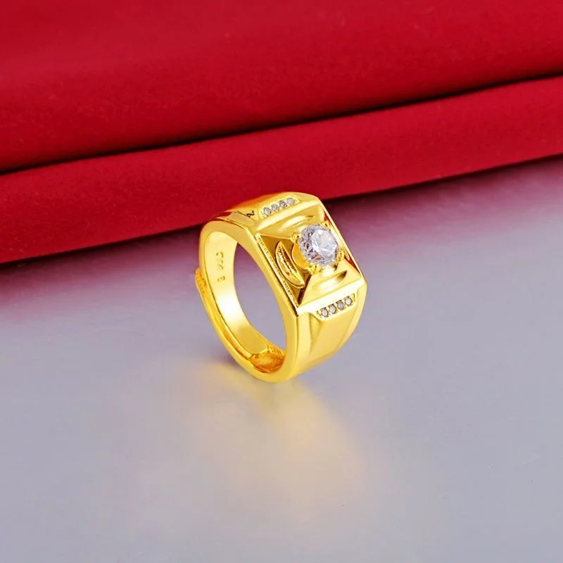 Zircon Pure Copy Real 18k Yellow Gold 999 24k Pineapple Pattern Men's Ring Jewelry Never Fade Jewelry
Zircon Pure Copy Real 18k Yellow Gold 999 24k Pineapple Pattern Men's Ring Jewelry Never Fade Jewelry