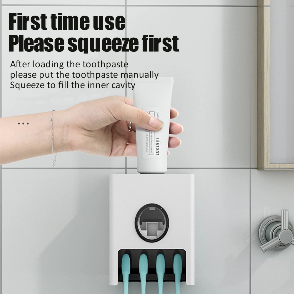 

Автоматический дозатор зубной пасты, креативное настенное крепление, водонепроницаемая подвесная зубная щетка, соковыжималка для зубной пасты, для семейного душа, ванной комнаты