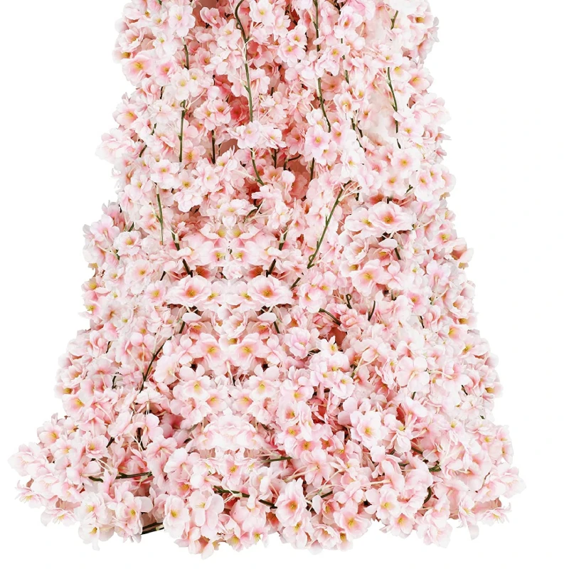 1.8/2.3m Artificial Cherry Blossom Garland Sakura Hanging Vines Silk Sakura Vines Garland for Spring Home Wedding Party Decor
1.8/2.3m Artificial Cherry Blossom Garland Sakura Hanging Vines Silk Sakura Vines Garland for Spring Home Wedding Party Decor
