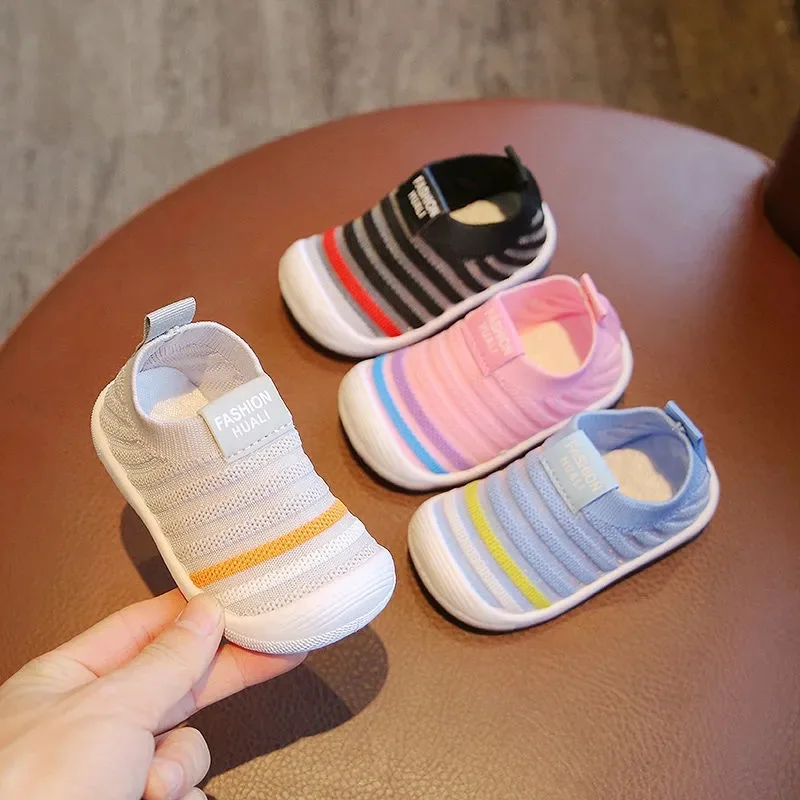 Summer Baby Girl Shoes Mesh Breathable Stripe Toddler Shoes Soft Bottom Boys Sneakers First Walkers
Summer Baby Girl Shoes Mesh Breathable Stripe Toddler Shoes Soft Bottom Boys Sneakers First Walkers