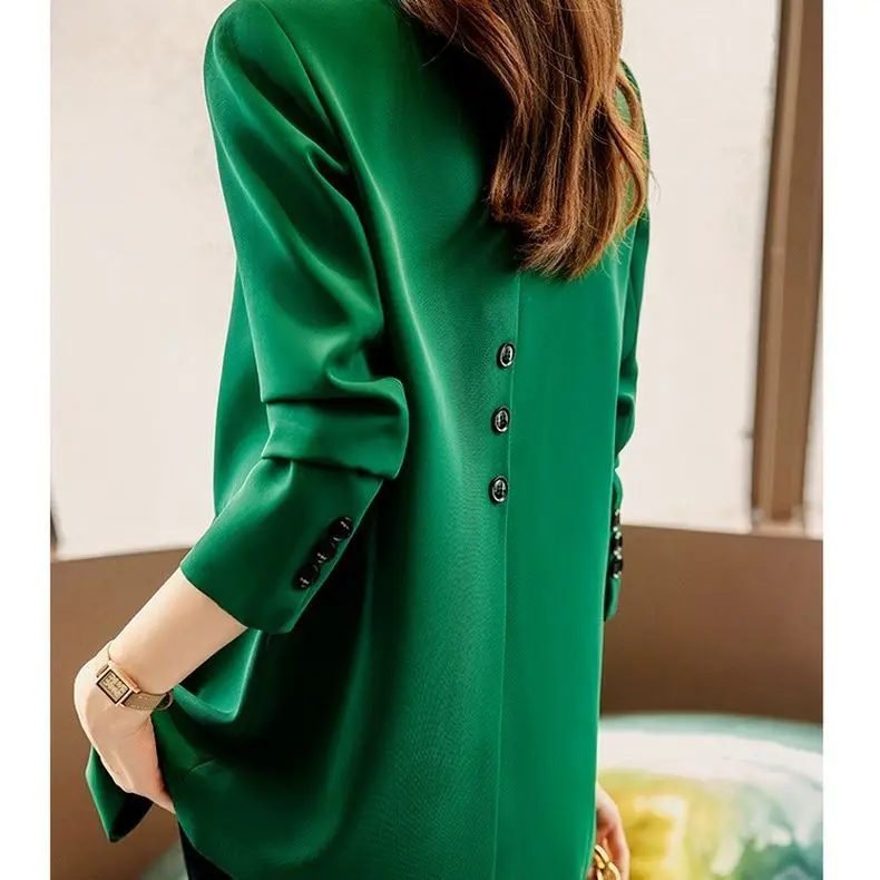 2023 New Arrival Autumn Winter Women Ladies Blazers Black Green Female Long Sleeve Solid Casual Jacket Coat Blazer Mujer Q875
2023 New Arrival Autumn Winter Women Ladies Blazers Black Green Female Long Sleeve Solid Casual Jacket Coat Blazer Mujer Q875