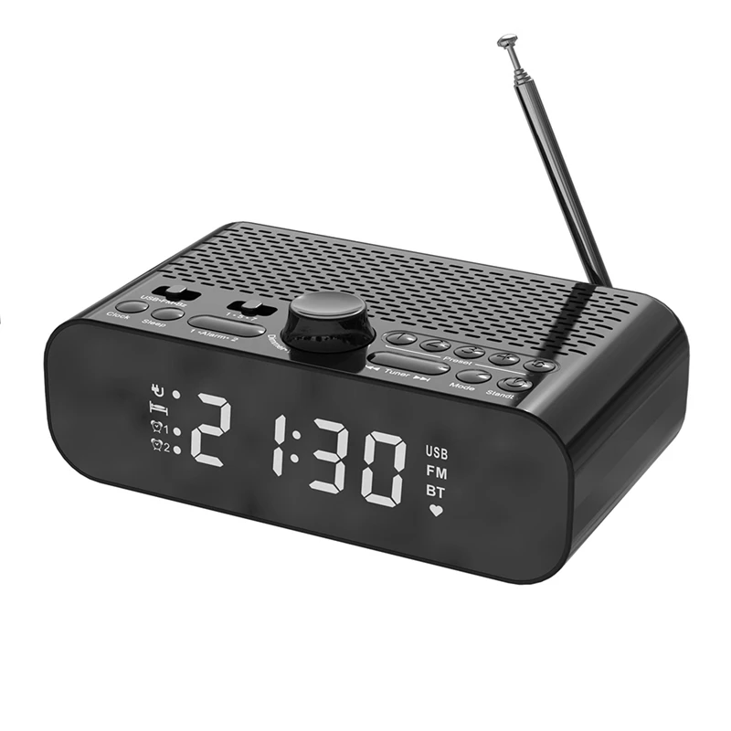 NEW-FM часы радио с Bluetooth потоковое воспроизведение светодиодный дисплей двойной будильник 1500 мАч Hi-Fi динамик с низкочастотным динамиком
NEW-FM часы радио с Bluetooth потоковое воспроизведение светодиодный дисплей двойной будильник 1500 мАч Hi-Fi динамик с низкочастотным динамиком