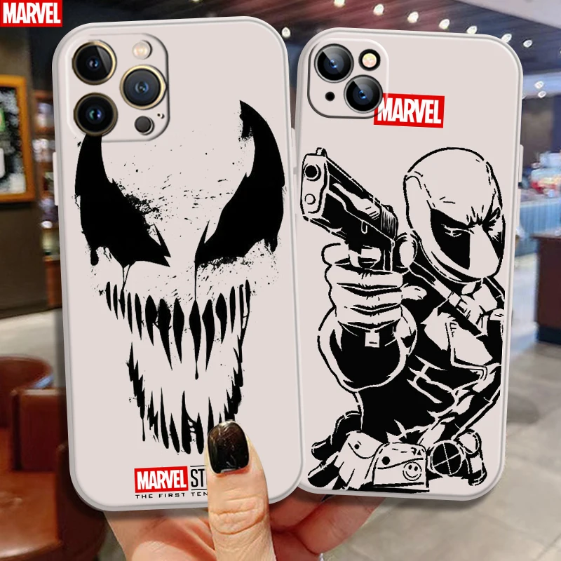 Marvel Venom Spider man Deadpool For Apple iPhone 13 12 11 Pro Max Mini X XR XS Max 6 7 8 Plus Phone Case liquid silicone funda
Marvel Venom Spider man Deadpool For Apple iPhone 13 12 11 Pro Max Mini X XR XS Max 6 7 8 Plus Phone Case liquid silicone funda