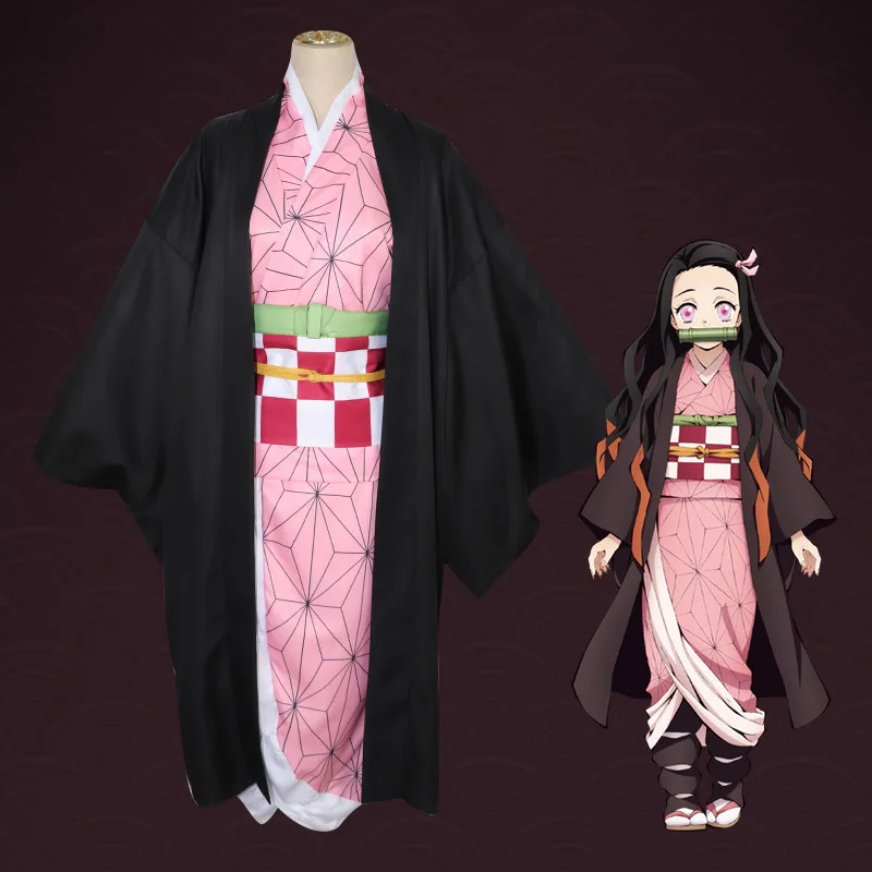 Anime Demon Slayer Cosplay Costume Kamado Tanjirou Nezuko Kimetsu No Yaiba Kochou Shinobu Women Kimono Set Halloween Uniform Men
Anime Demon Slayer Cosplay Costume Kamado Tanjirou Nezuko Kimetsu No Yaiba Kochou Shinobu Women Kimono Set Halloween Uniform Men