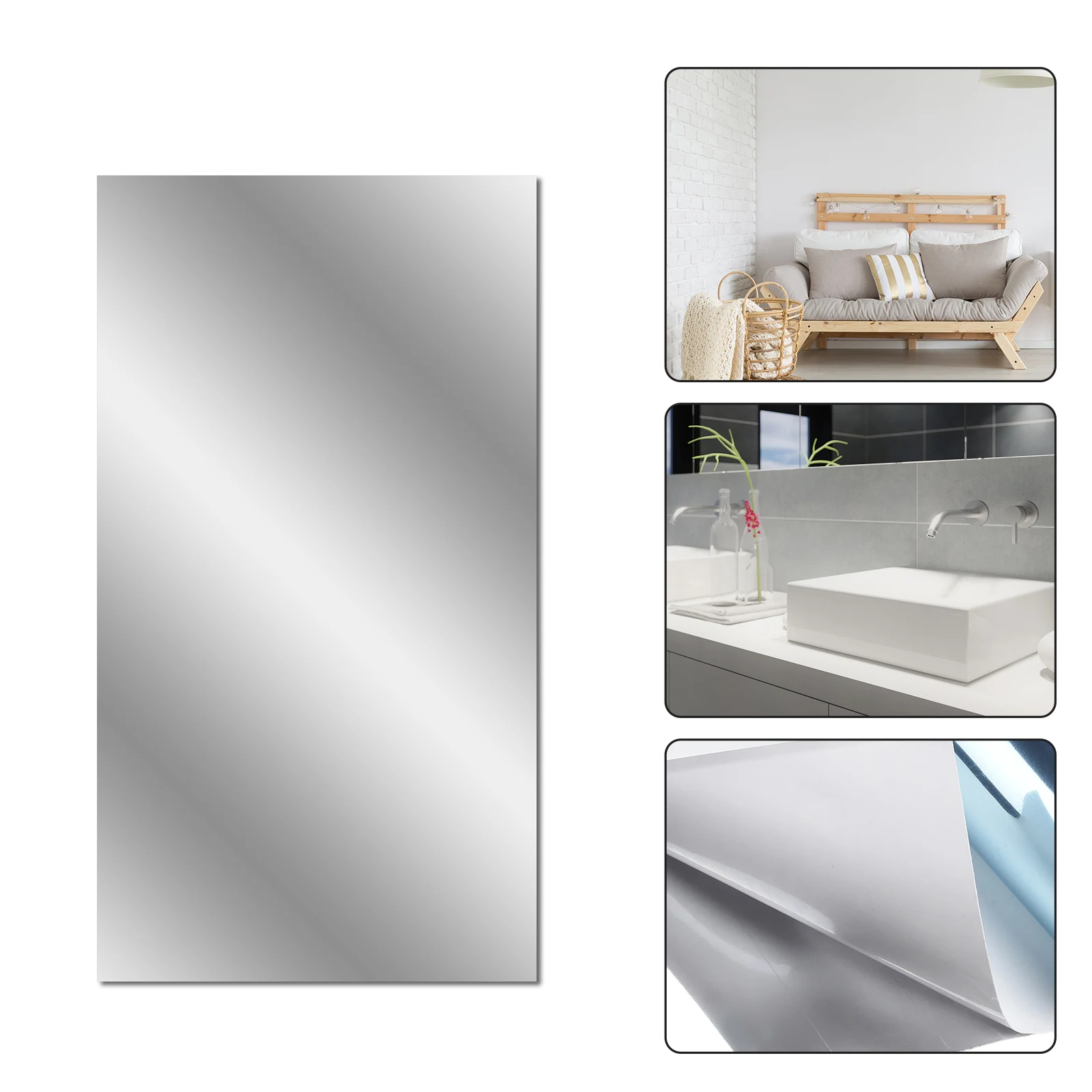 60×200cm Soft Mirror Wall Stickers Bathroom Waterproof 0.1MM Self-Adhesive Mirror Foil Decoration Home Decoration
60×200cm Soft Mirror Wall Stickers Bathroom Waterproof 0.1MM Self-Adhesive Mirror Foil Decoration Home Decoration