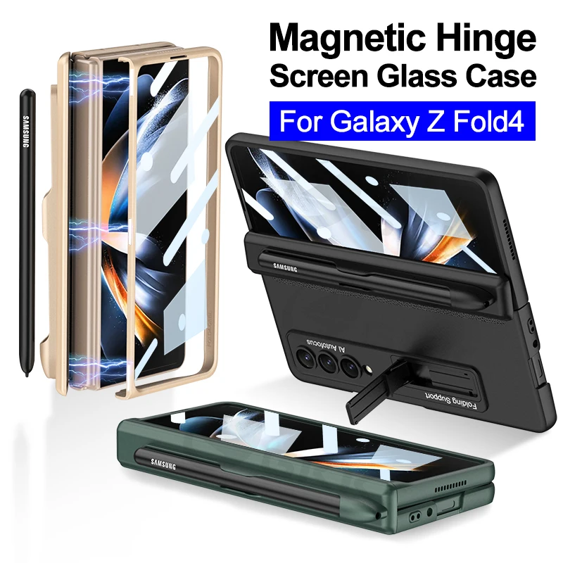 Чехол GKK с магнитным шарниром и слотом для ручки для Samsung Galaxy Z, складной чехол с 4 отделениями, стеклянный держатель для экрана для Galaxy Z Fold4
Чехол GKK с магнитным шарниром и слотом для ручки для Samsung Galaxy Z, складной чехол с 4 отделениями, стеклянный держатель для экрана для Galaxy Z Fold4