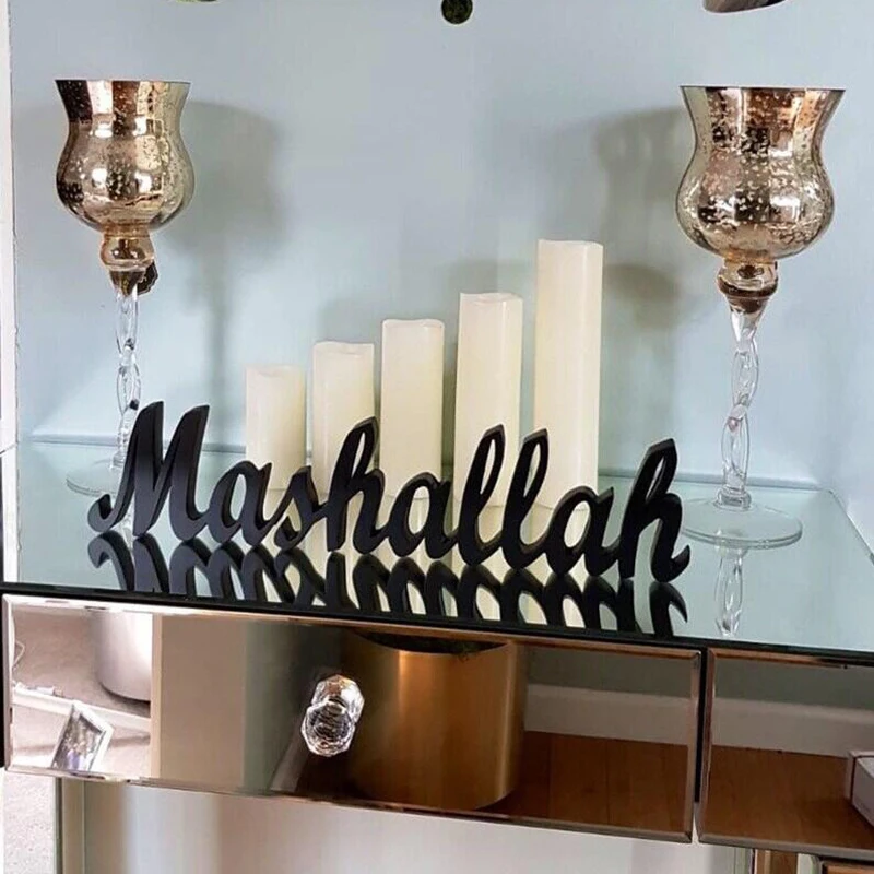 Wooden Mashallah Freestanding Art sign Muslim Islamic Eid Mubarak Ramadan Kareem Home table centerpiece tabletop Decoration gift
Wooden Mashallah Freestanding Art sign Muslim Islamic Eid Mubarak Ramadan Kareem Home table centerpiece tabletop Decoration gift