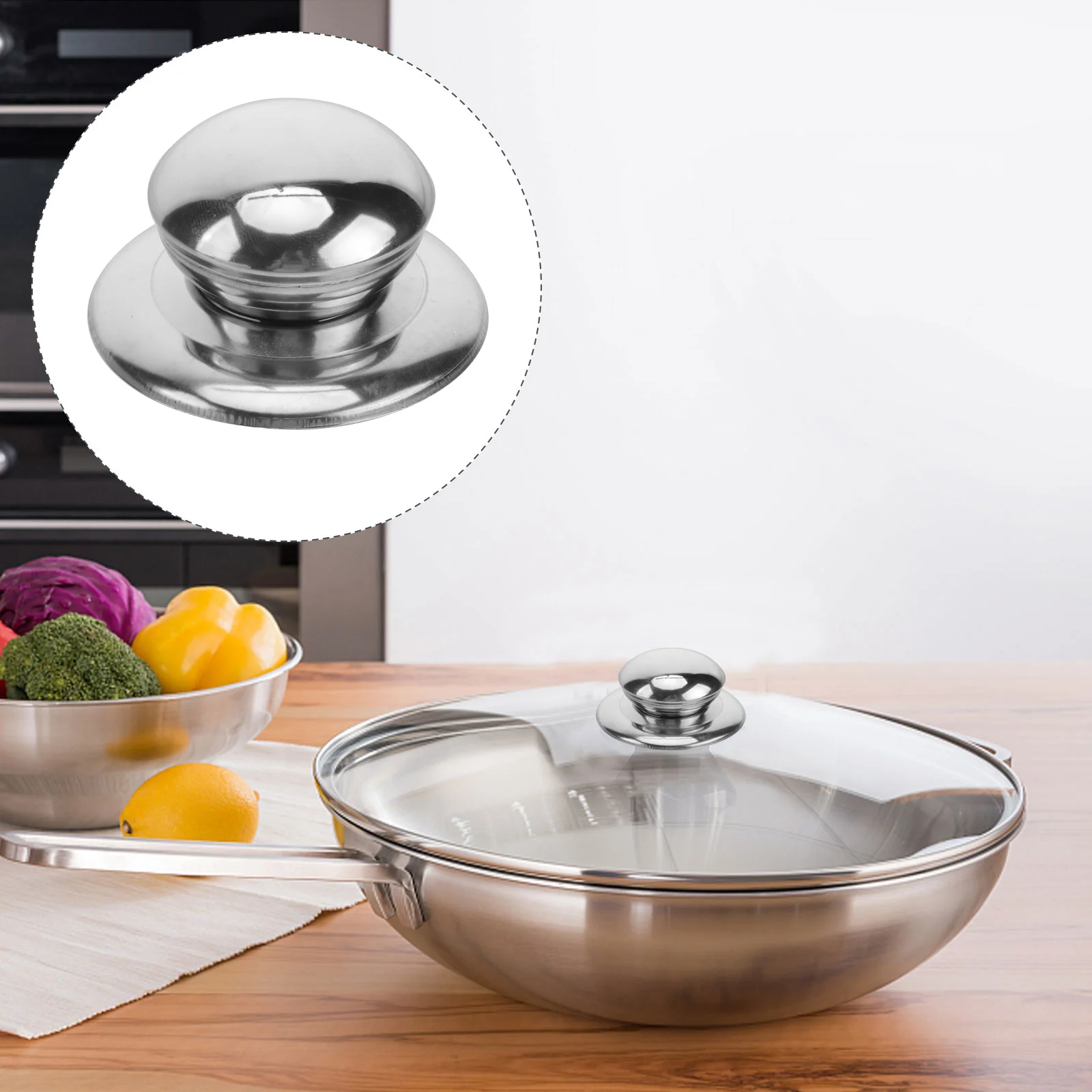 2Pcs Pot Knobs Saucepan Lid Handle Universal Kitchen Cookware Lid Kettle Knob Replacement Saucepan Lid Knob
2Pcs Pot Knobs Saucepan Lid Handle Universal Kitchen Cookware Lid Kettle Knob Replacement Saucepan Lid Knob