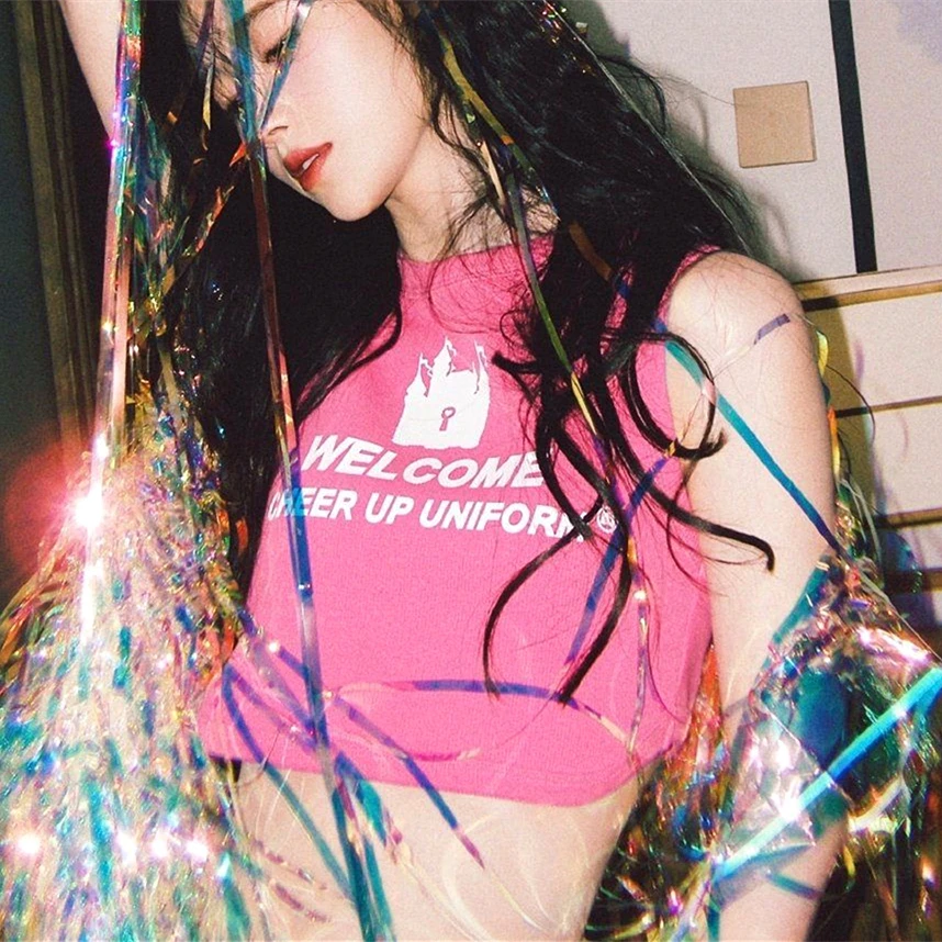 Korean Fashion Design Sweet Pink Tank Top Sleeveless High Waist Skinny Sexy Women Girls Mini T Shirts Summer Streetwear Harajuku
Korean Fashion Design Sweet Pink Tank Top Sleeveless High Waist Skinny Sexy Women Girls Mini T Shirts Summer Streetwear Harajuku