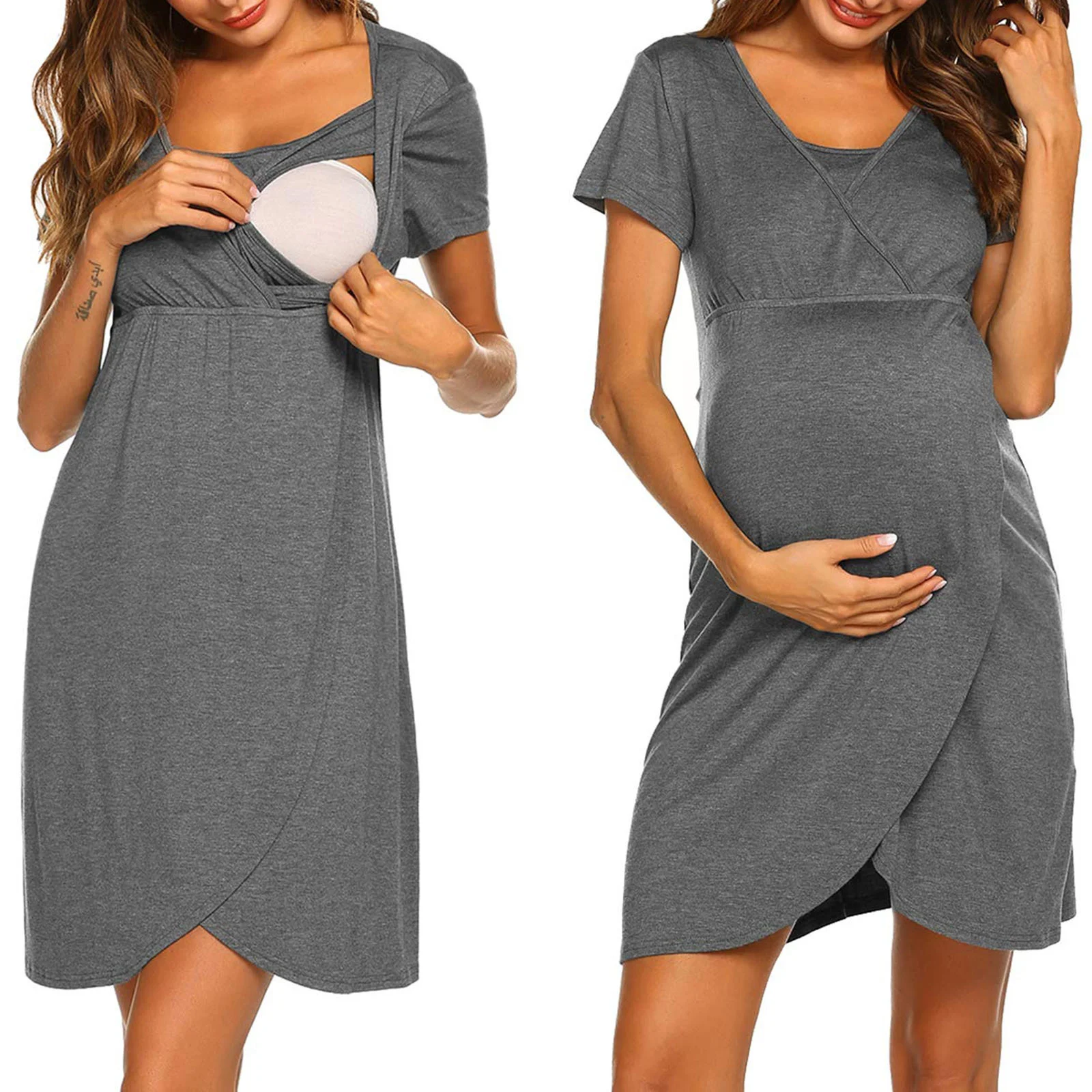 Maternity Pajama Nightgown v Neck Breastfeeding Dress Childbirth Nursing Nightdress Pregnant Women Nightwear Pregnancy Sleepwear
Maternity Pajama Nightgown v Neck Breastfeeding Dress Childbirth Nursing Nightdress Pregnant Women Nightwear Pregnancy Sleepwear