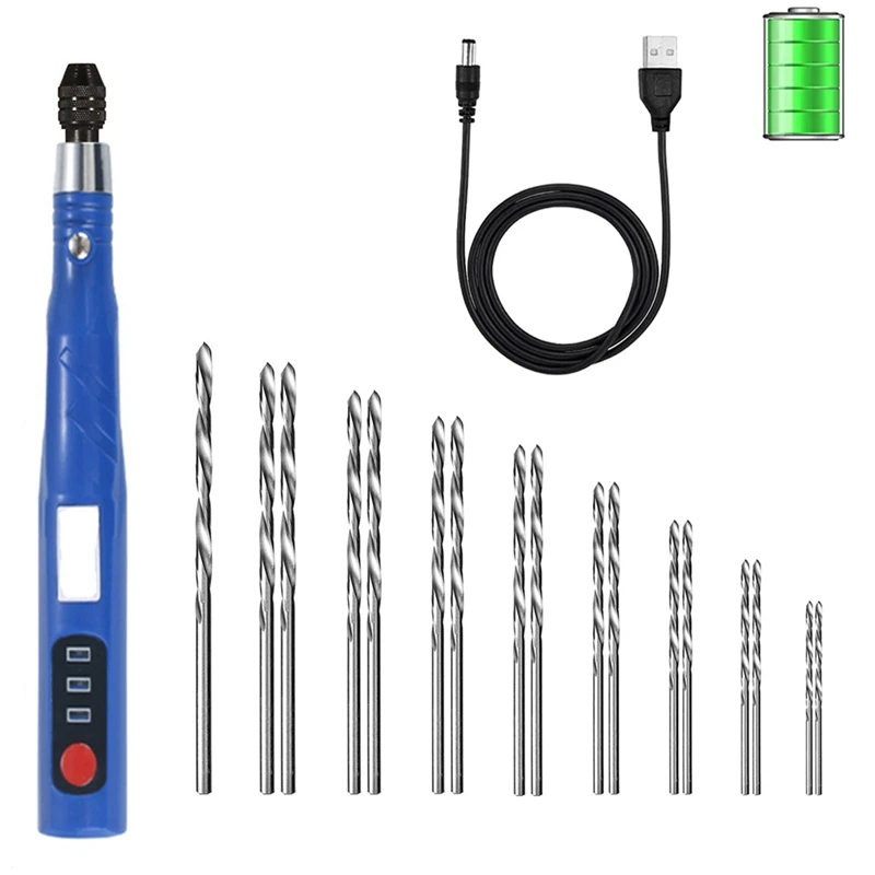 Electric Cordless USB Rechargable Hand Drill Kit For Jewelry Making,Pin Vise Set For Resin Plastic Keychain Polymer Clay
Electric Cordless USB Rechargable Hand Drill Kit For Jewelry Making,Pin Vise Set For Resin Plastic Keychain Polymer Clay
