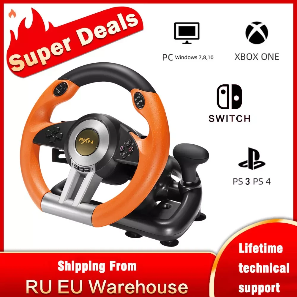 PXN V3II Gaming Steering Wheel Pedal Vibration Racing Game Controller for Xbox One for PC for PS3 PS4 for N-switch
PXN V3II Gaming Steering Wheel Pedal Vibration Racing Game Controller for Xbox One for PC for PS3 PS4 for N-switch