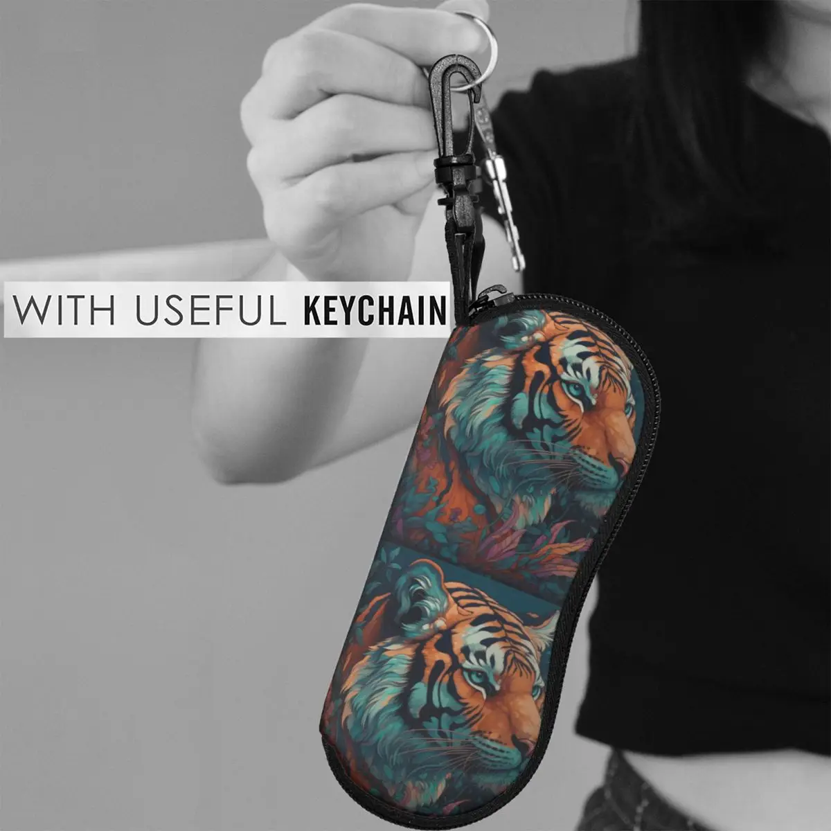 Tiger Vertical Glasses Case Neon Colorful Painting Reading Original Sunglasses Pouch Fashion Male Female Eyewear Organizer
Tiger Vertical Glasses Case Neon Colorful Painting Reading Original Sunglasses Pouch Fashion Male Female Eyewear Organizer