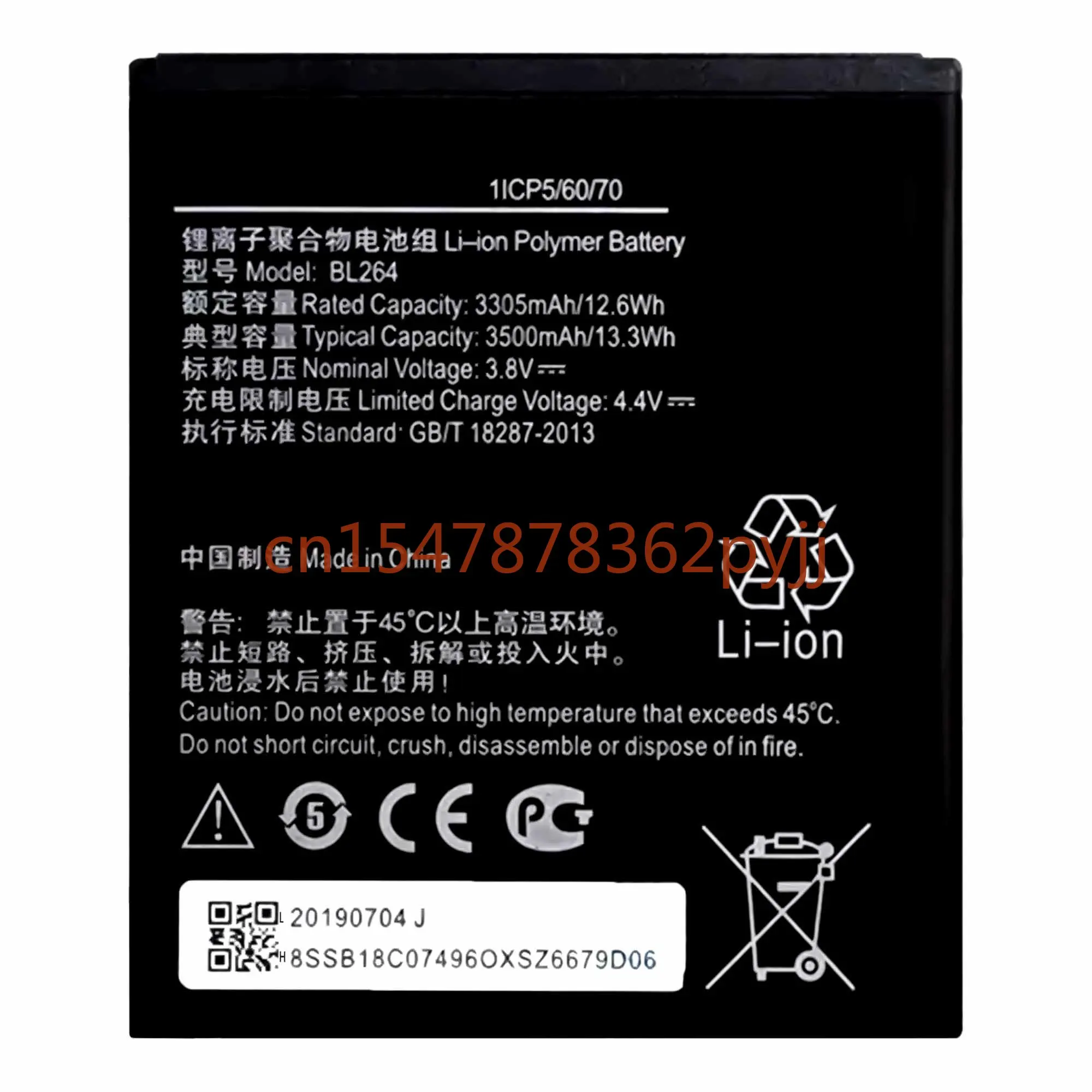 3500mAh BL264 For Lenovo Vibe C2 Power 16GB K10a40 k10a40_S120_161203_Row Battery
3500mAh BL264 For Lenovo Vibe C2 Power 16GB K10a40 k10a40_S120_161203_Row Battery
