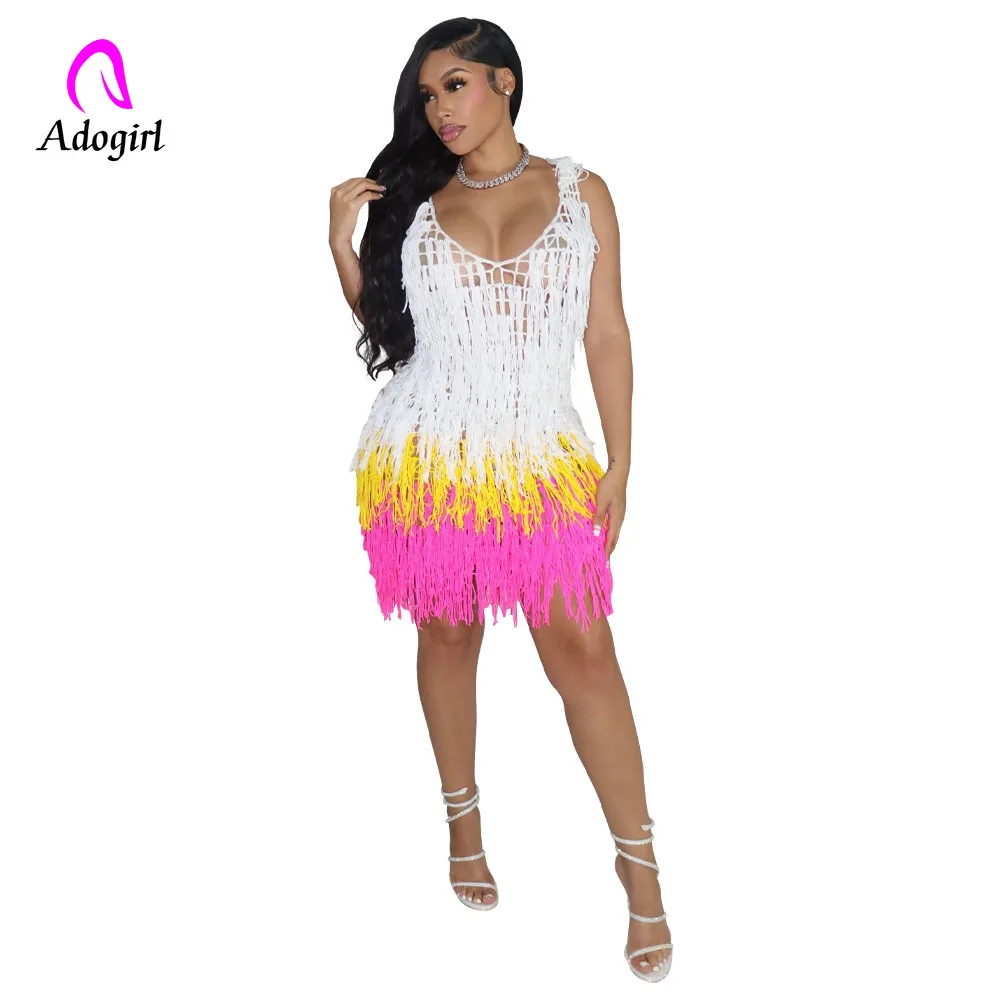Fishnet Knitted Women Mini Dress Color Block Sleeveless Hollow Out Cover-up 2022 Summer Holiday Beach Wear Bathing Suit Vestidos
Fishnet Knitted Women Mini Dress Color Block Sleeveless Hollow Out Cover-up 2022 Summer Holiday Beach Wear Bathing Suit Vestidos