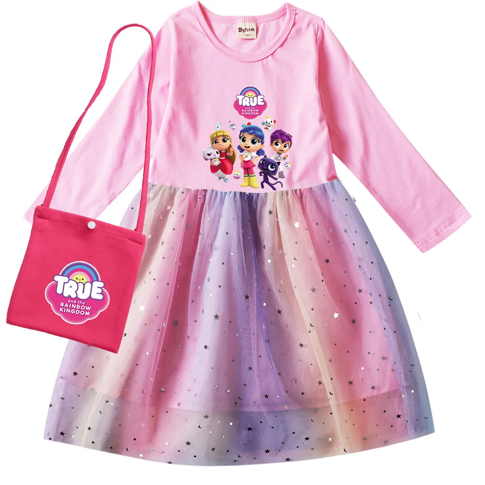 True Rainbow Kingdom Clothes Kids Wedding Party Sequin Dress Baby Girls Long Sleeve Dresses with Small Bag Child Birthday Gifts
True Rainbow Kingdom Clothes Kids Wedding Party Sequin Dress Baby Girls Long Sleeve Dresses with Small Bag Child Birthday Gifts