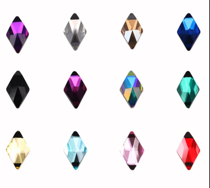 100PCS6*10 Angular Rhomboid Diamond-shaped Multicolor Crystal Sleek Rhinestone 3D Manicure Nail Art Decoration Charms Jewelry
100PCS6*10 Angular Rhomboid Diamond-shaped Multicolor Crystal Sleek Rhinestone 3D Manicure Nail Art Decoration Charms Jewelry