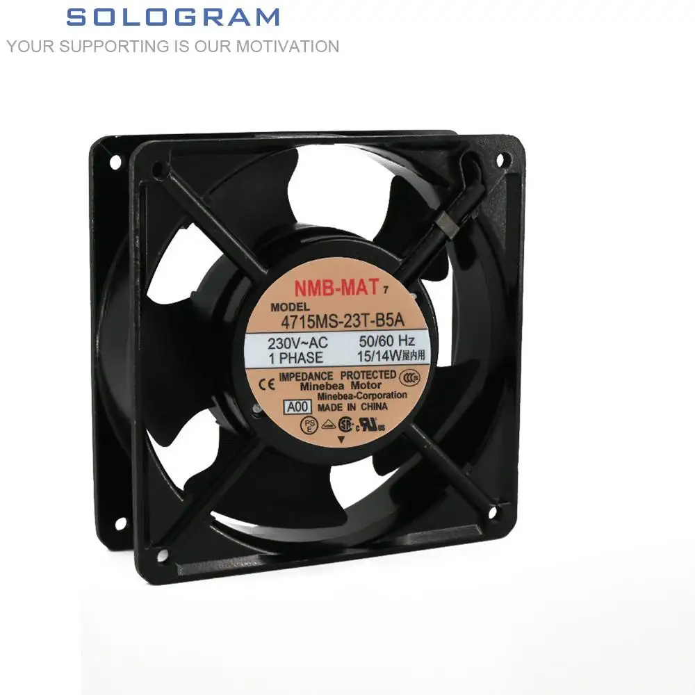 1Pc Brand New For NMB-MAT 7 4715MS-23T-B5A 230V AC 50/60Hz 15/14W 1 PHASE 120*120*38MM Insertion Type Aluminum Frame Cooling Fan
1Pc Brand New For NMB-MAT 7 4715MS-23T-B5A 230V AC 50/60Hz 15/14W 1 PHASE 120*120*38MM Insertion Type Aluminum Frame Cooling Fan