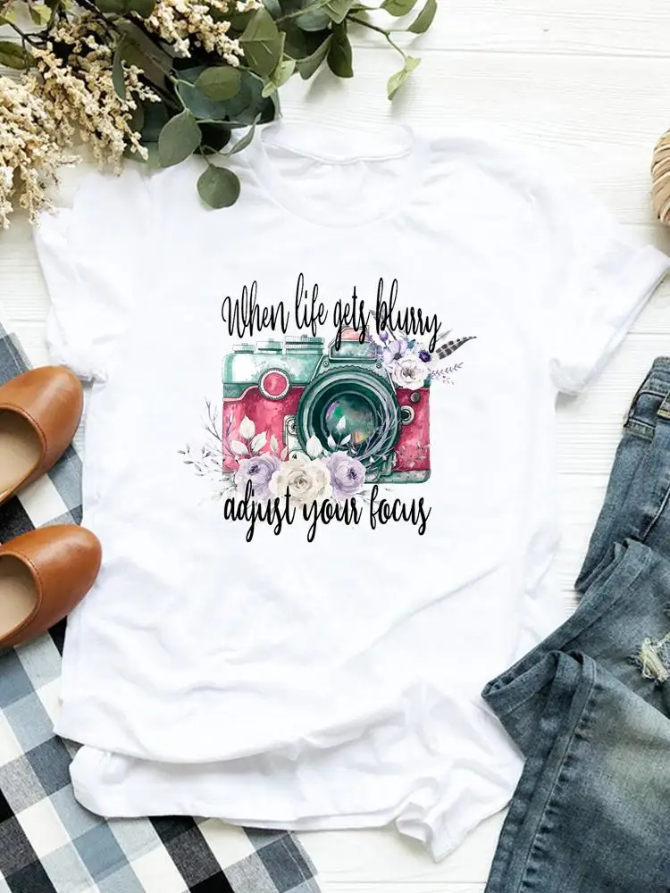 Print Fashion Flower Vintage Trend Camera Cute Women Graphic Tee Summer T Clothing Female Clothes Short Sleeve Casual T-shirts
Print Fashion Flower Vintage Trend Camera Cute Women Graphic Tee Summer T Clothing Female Clothes Short Sleeve Casual T-shirts