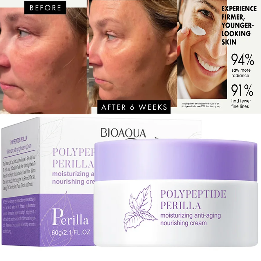 60g Polypeptide Perilla Nourishing Firming Anti wrinkle anti-aging Moisturizing Brightening Face Cream Whitening Skin Care
60g Polypeptide Perilla Nourishing Firming Anti wrinkle anti-aging Moisturizing Brightening Face Cream Whitening Skin Care
