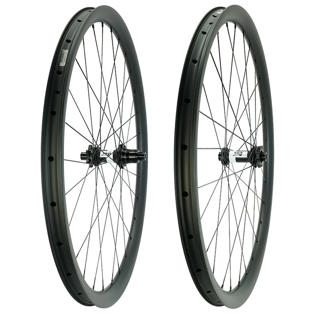 

29er MTB AM DT350 BOOST 28H Carbon Wheels 33mm Wide 30mm Deep Disc 6 Bolt Tubeless Asymmetric 29in All Mountain Bicycle Wheelset