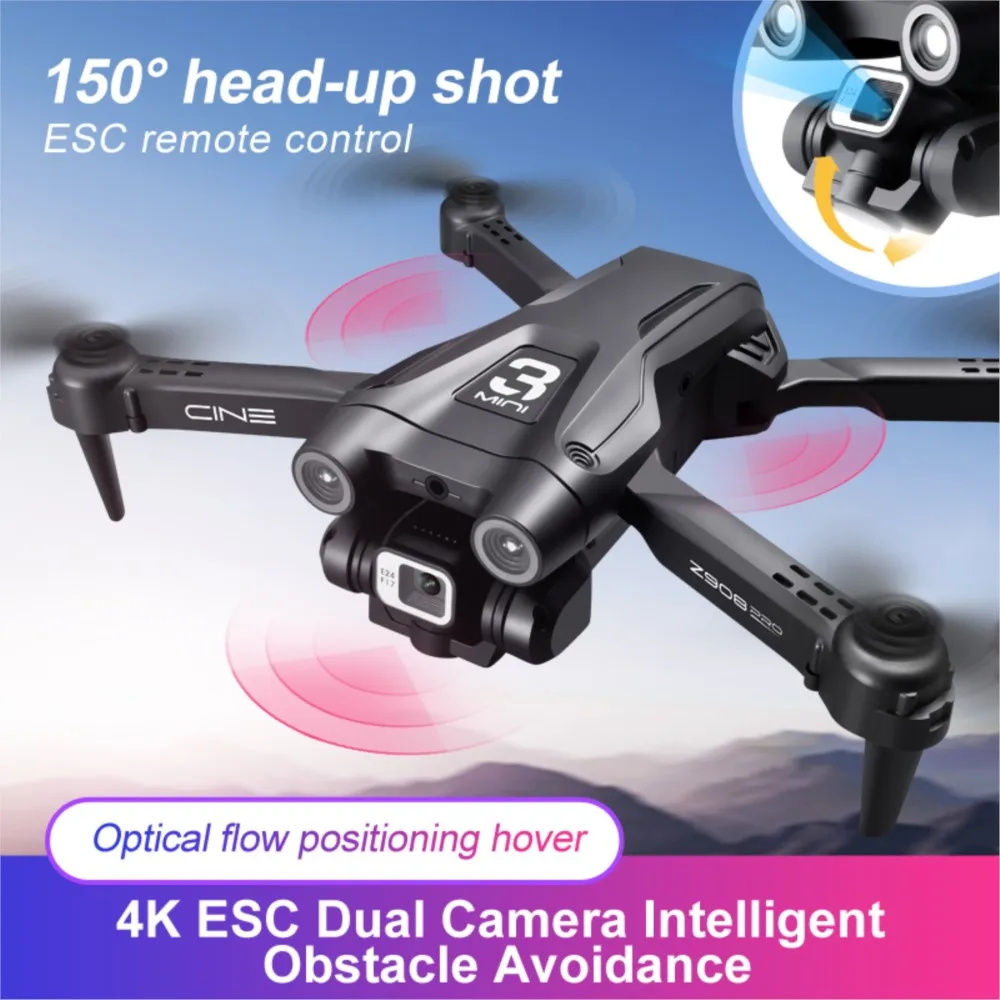 Квадрокоптер Z908 Pro RC 4K HD 1080P Профессиональный с ESC двойной камерой и оптическим потоком, локализацией, Wi-Fi 2,4 ГГц, обход препятствий, Квадрокоп...
Квадрокоптер Z908 Pro RC 4K HD 1080P Профессиональный с ESC двойной камерой и оптическим потоком, локализацией, Wi-Fi 2,4 ГГц, обход препятствий, Квадрокоп...