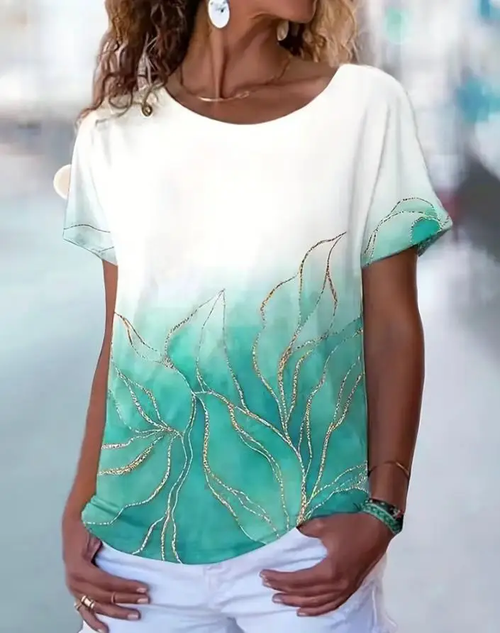 Fashion Woman Blouse 2023 Marble Print Round Neck Short Sleeve Women's T-Shirt Casual Pullover Basics Tee New Y2K Summer
Fashion Woman Blouse 2023 Marble Print Round Neck Short Sleeve Women's T-Shirt Casual Pullover Basics Tee New Y2K Summer