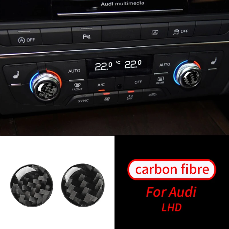 For Audi A6 C7 2011-2018 2Pcs Real Carbon Fiber Air Conditioning Knob Button Decoration Cover Trim Car Interior Accessories
For Audi A6 C7 2011-2018 2Pcs Real Carbon Fiber Air Conditioning Knob Button Decoration Cover Trim Car Interior Accessories