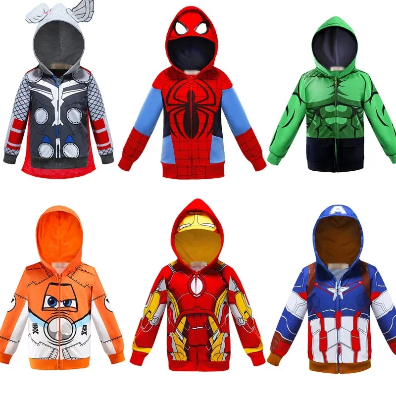 New Autumn Sweatshirt Superhero Captain America Pajamas Cosplay Sweater Cars Cartoon Top Zipper Hoodie Children's Clothes
New Autumn Sweatshirt Superhero Captain America Pajamas Cosplay Sweater Cars Cartoon Top Zipper Hoodie Children's Clothes