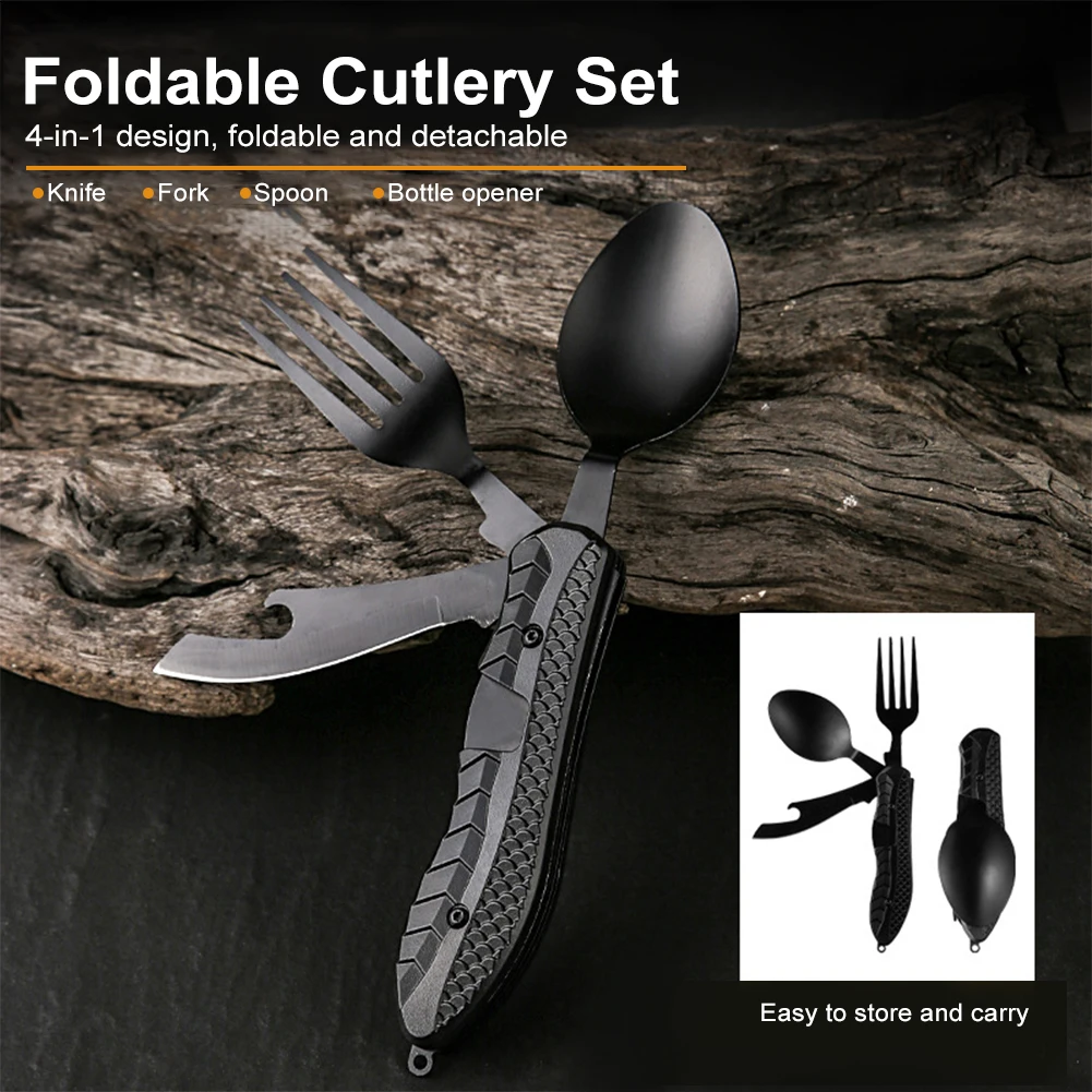4 In 1 Folding Knife Spoon Fork Bottle Opener Stainless Steel Folding Tablespoon Kits For Home Outdoor Picnic Hiking Travel
4 In 1 Folding Knife Spoon Fork Bottle Opener Stainless Steel Folding Tablespoon Kits For Home Outdoor Picnic Hiking Travel