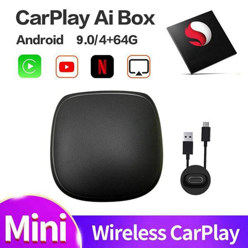 Wireless Carplay IOS Android Auto Ai Box Car Multimedia Player 4+64G Audio Navigation For-BMW KIA Toyota Mercedes 
Wireless Carplay IOS Android Auto Ai Box Car Multimedia Player 4+64G Audio Navigation For-BMW KIA Toyota Mercedes