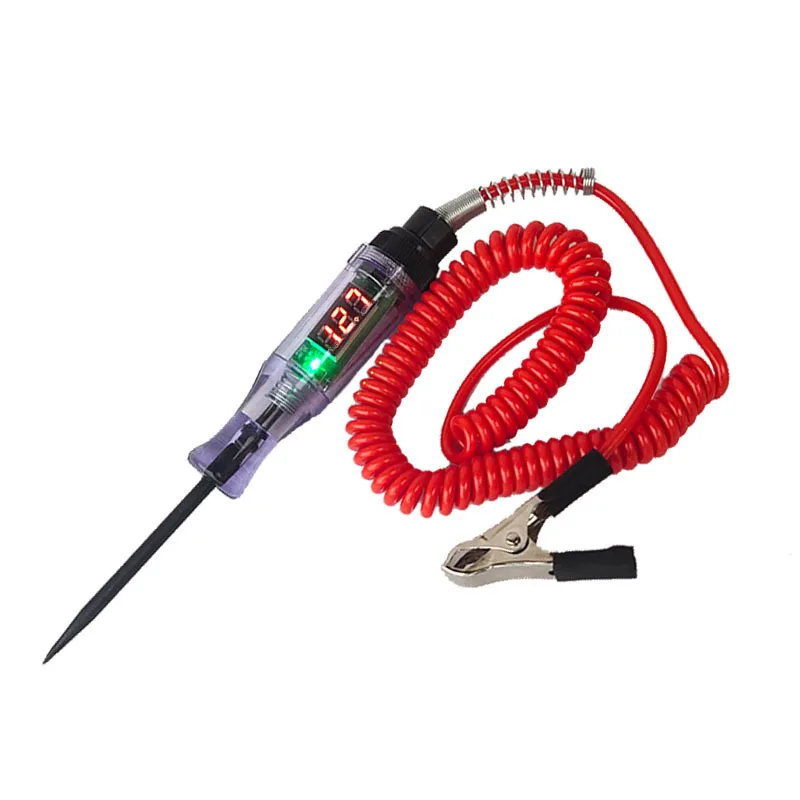 6V 12V 24V DC Car Truck Voltage Circuit Tester Digital Display Long Probe Pen Light Bulb Automobile Diagnostic Tools Auto Repair
6V 12V 24V DC Car Truck Voltage Circuit Tester Digital Display Long Probe Pen Light Bulb Automobile Diagnostic Tools Auto Repair