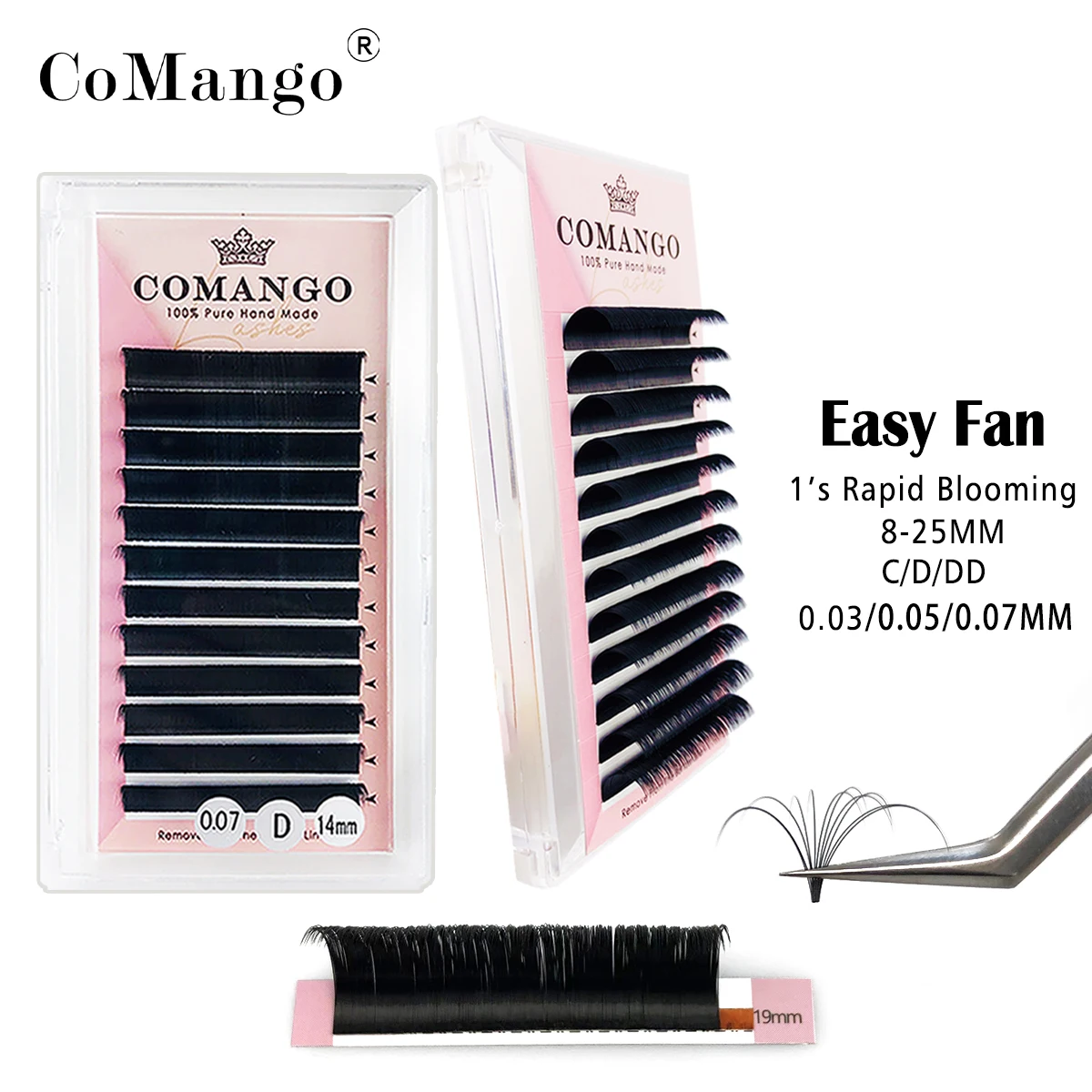 CoMango C/D/DD Curl Easy fanning Fast Fan Blooming Eyelash Extensions Автоматическое высокое качество Цветущий объем ресниц
CoMango C/D/DD Curl Easy fanning Fast Fan Blooming Eyelash Extensions Автоматическое высокое качество Цветущий объем ресниц