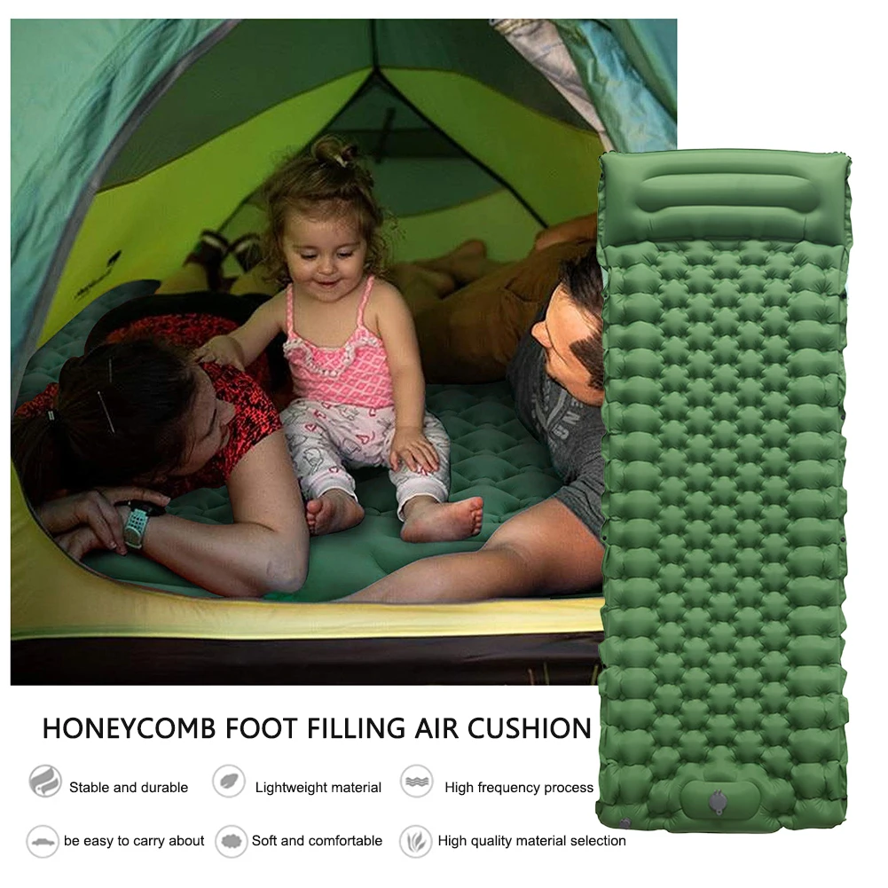Camping Self Sleeping Pad Inflatable Mattress with Storage Bag Pillow Ultralight Air Cushion Outdoor Hiking Foldable Mat Bed
Camping Self Sleeping Pad Inflatable Mattress with Storage Bag Pillow Ultralight Air Cushion Outdoor Hiking Foldable Mat Bed