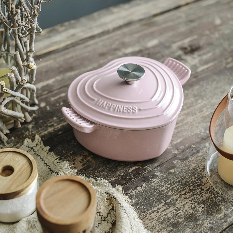 Cute Enamel Stock Pots Household Nonstick Cookware Cooking Cast Iron Stock Pots Small Pink Tachos De Cozinha Kitchen Tool DM50SP
Cute Enamel Stock Pots Household Nonstick Cookware Cooking Cast Iron Stock Pots Small Pink Tachos De Cozinha Kitchen Tool DM50SP