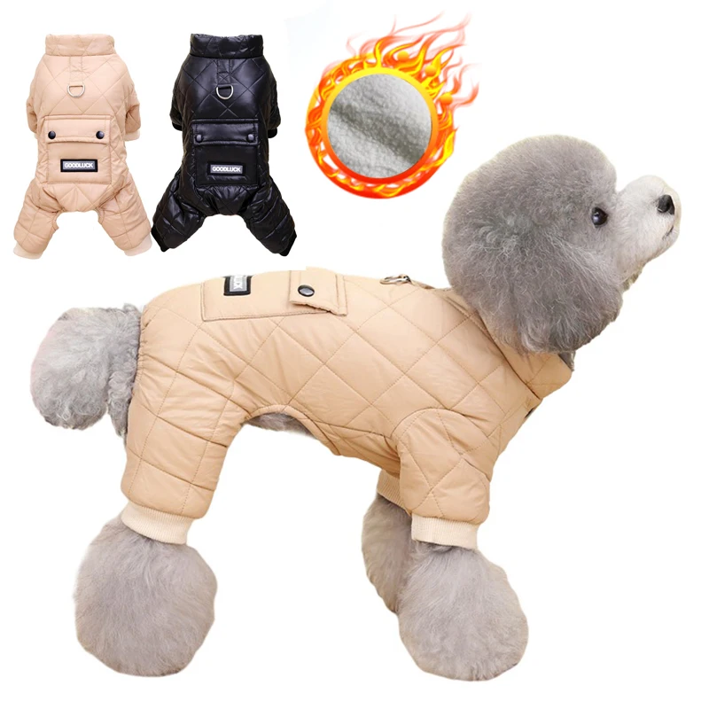 

Dog Boy Fleece Yorkie Winter Pet Small Dogs Costume Clothes Overalls Jumpsuit Chihuahua Dog Jacket Puppy For Pug Coat Waterproof