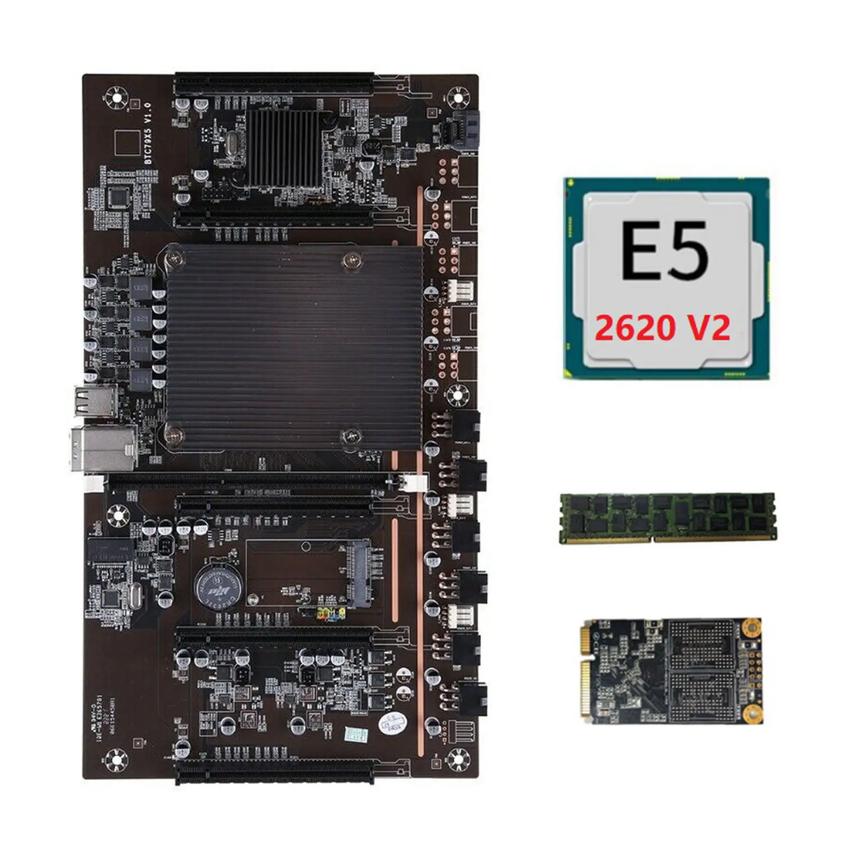BTC Mining Motherboard X79 H61 with E5 2620 V2 CPU RECC 4GB DDR3 Memory 120G SSD 5X PCI-E 8X Support 3060 3070 3080 GPU
BTC Mining Motherboard X79 H61 with E5 2620 V2 CPU RECC 4GB DDR3 Memory 120G SSD 5X PCI-E 8X Support 3060 3070 3080 GPU