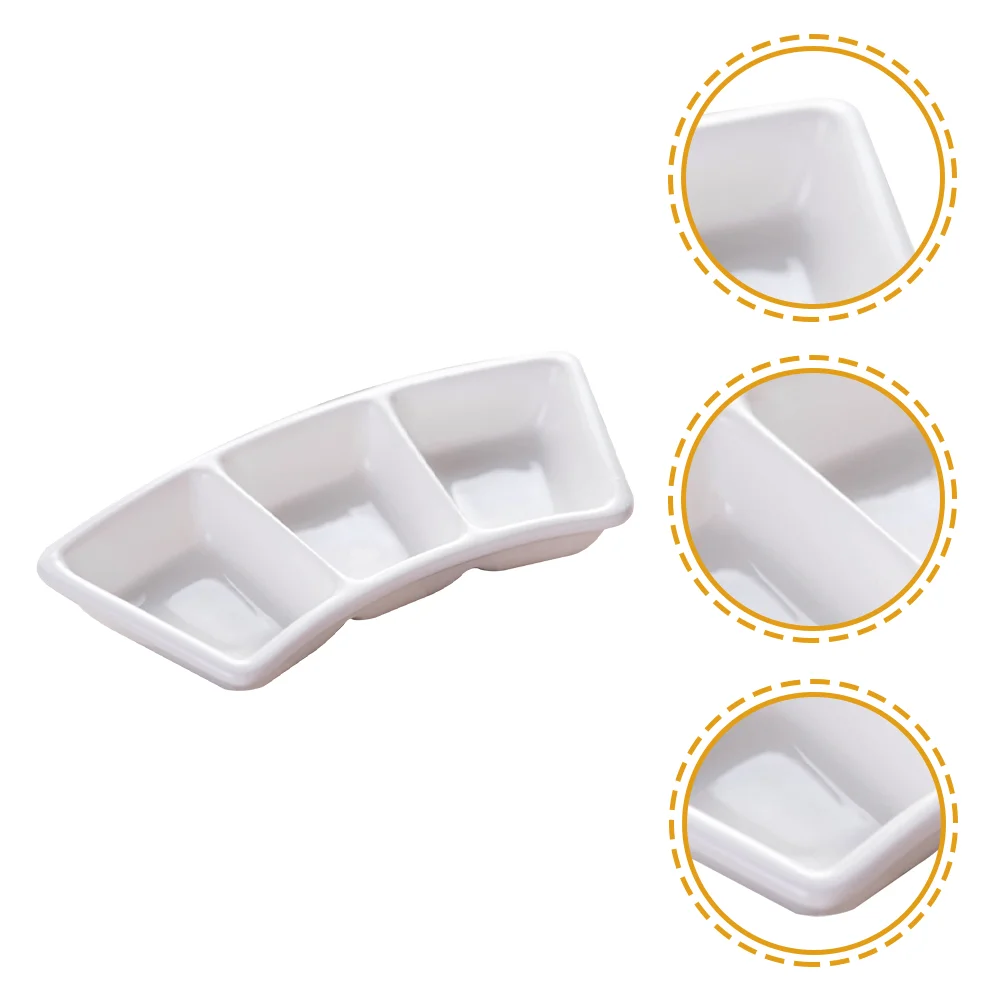 5 Pcs Dish Dipping 3-grid Design Ceramic Small Practical Sauce Dish Dip Dish Soy Sauce Dish for Soy Sauce Dipping Restaurant
5 Pcs Dish Dipping 3-grid Design Ceramic Small Practical Sauce Dish Dip Dish Soy Sauce Dish for Soy Sauce Dipping Restaurant