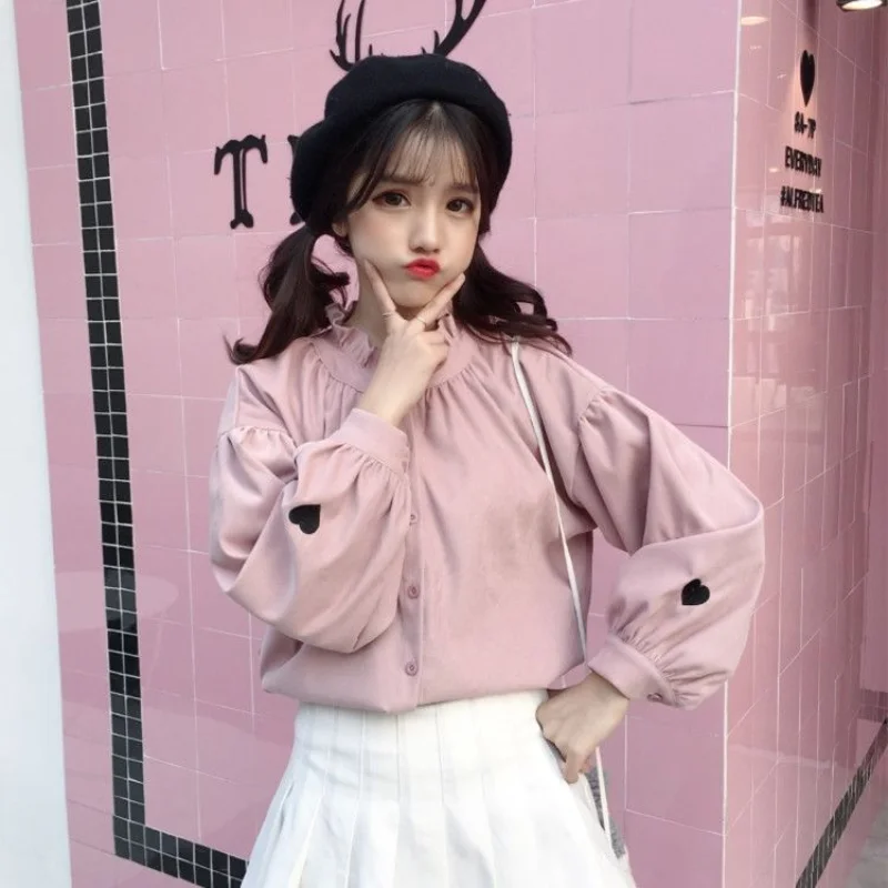 HOUZHOU Kawaii Pink Shirt Women Puff Sleeve Harajuku Embroidery Korean Fashion Blouse Youth Aesthetic Cute White Shirts Sweet
HOUZHOU Kawaii Pink Shirt Women Puff Sleeve Harajuku Embroidery Korean Fashion Blouse Youth Aesthetic Cute White Shirts Sweet