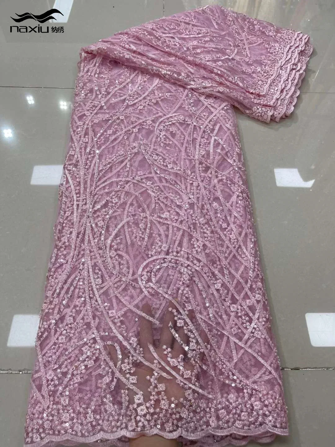 Madison African French Tulle Sequins Lace Fabric 2023 High Quality Embroidery Luxury Bridal Beaded Lace Fabric For Asoebi Dress
Madison African French Tulle Sequins Lace Fabric 2023 High Quality Embroidery Luxury Bridal Beaded Lace Fabric For Asoebi Dress
