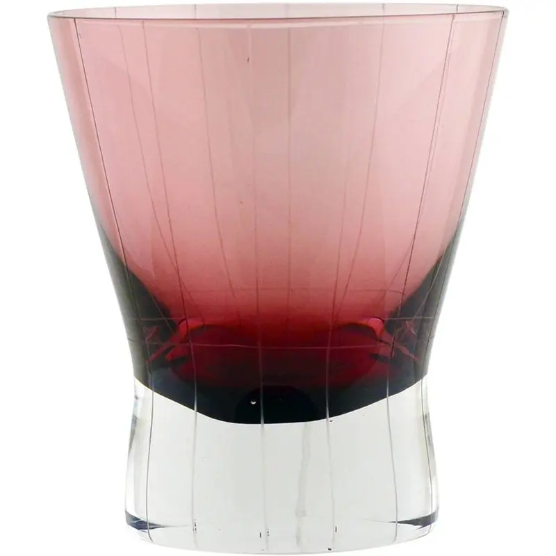 

oz Crete Etched Double Old Fashioned Glass, Set of 6, Plum