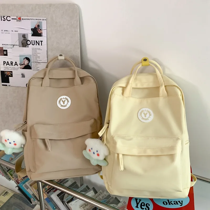 2023 Japanese cute students schoolbag send free pendant college students high school students solid color chic shoulder backpack
2023 Japanese cute students schoolbag send free pendant college students high school students solid color chic shoulder backpack