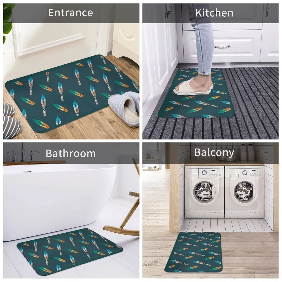 Door Mat Peacock Feathers Boho Dream Decor 3D Rug Carpet Bathmat Non-slip Entrance Living Room Home Kitchen Dust Bedroom Toilet
Door Mat Peacock Feathers Boho Dream Decor 3D Rug Carpet Bathmat Non-slip Entrance Living Room Home Kitchen Dust Bedroom Toilet