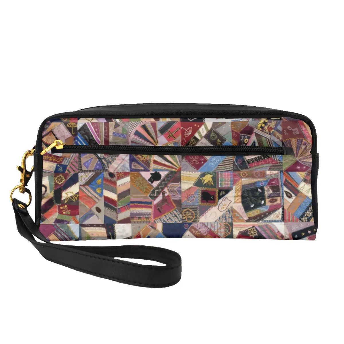 Patchwork Quilt Leather Storage Organizers Abstract Vintage Print Woman's Makeup Bag Daily Multi-purpose Cosmetic Bags
Patchwork Quilt Leather Storage Organizers Abstract Vintage Print Woman's Makeup Bag Daily Multi-purpose Cosmetic Bags