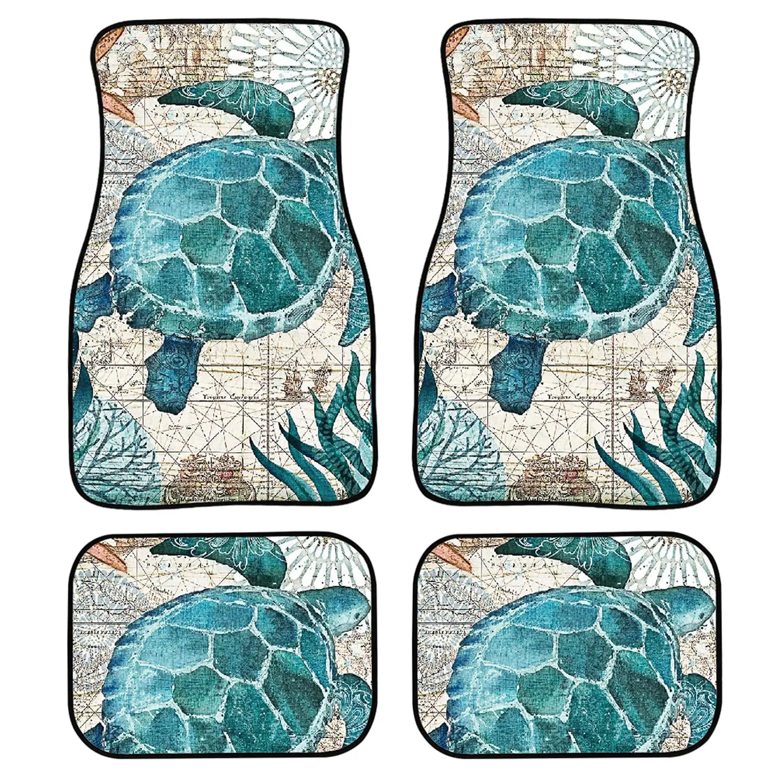 Turtle Print Cars Mats Car Floor Mats Anti-Slip Rubber Backing Carpets Universal Fit Sedan RV SUV Front Rear Foot Mats
Turtle Print Cars Mats Car Floor Mats Anti-Slip Rubber Backing Carpets Universal Fit Sedan RV SUV Front Rear Foot Mats