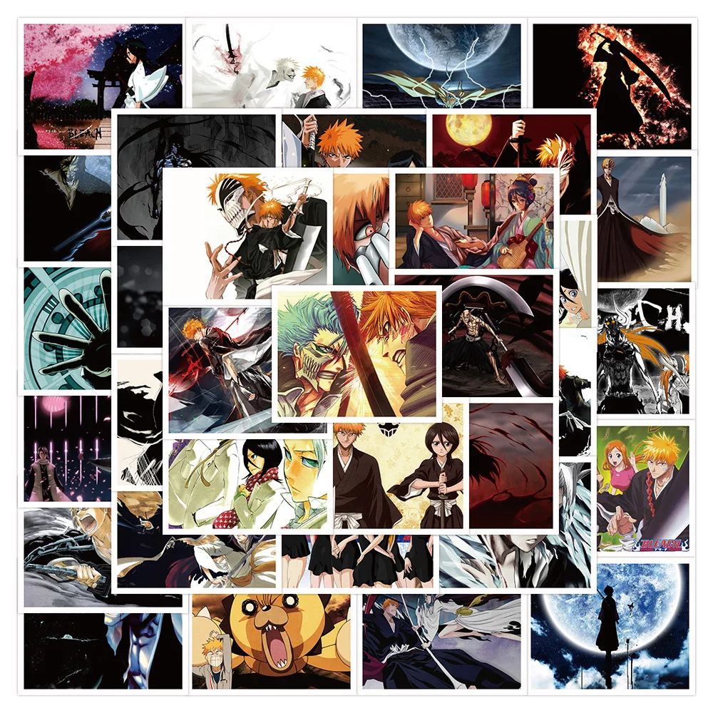 10/30/50pcs Cool BLEACH Anime Stickers Decals for Phone Skateboard Laptop Luggage Notebook Waterproof Graffiti Kids Sticker Toys
10/30/50pcs Cool BLEACH Anime Stickers Decals for Phone Skateboard Laptop Luggage Notebook Waterproof Graffiti Kids Sticker Toys