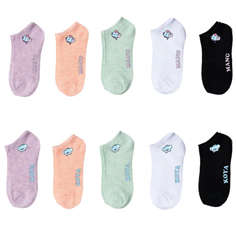 Kawaii Btss Bt21 Anime Surroundings Candy Color Cartoon Boat Socks Spring and Summer Korean Version Casual Cute Socks
Kawaii Btss Bt21 Anime Surroundings Candy Color Cartoon Boat Socks Spring and Summer Korean Version Casual Cute Socks