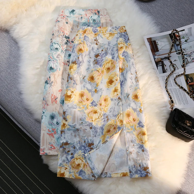 COIGARSAM Women Skirt Summer 2022 New Vintage High Waist Blue Pink Skirts Dropshipping
COIGARSAM Women Skirt Summer 2022 New Vintage High Waist Blue Pink Skirts Dropshipping