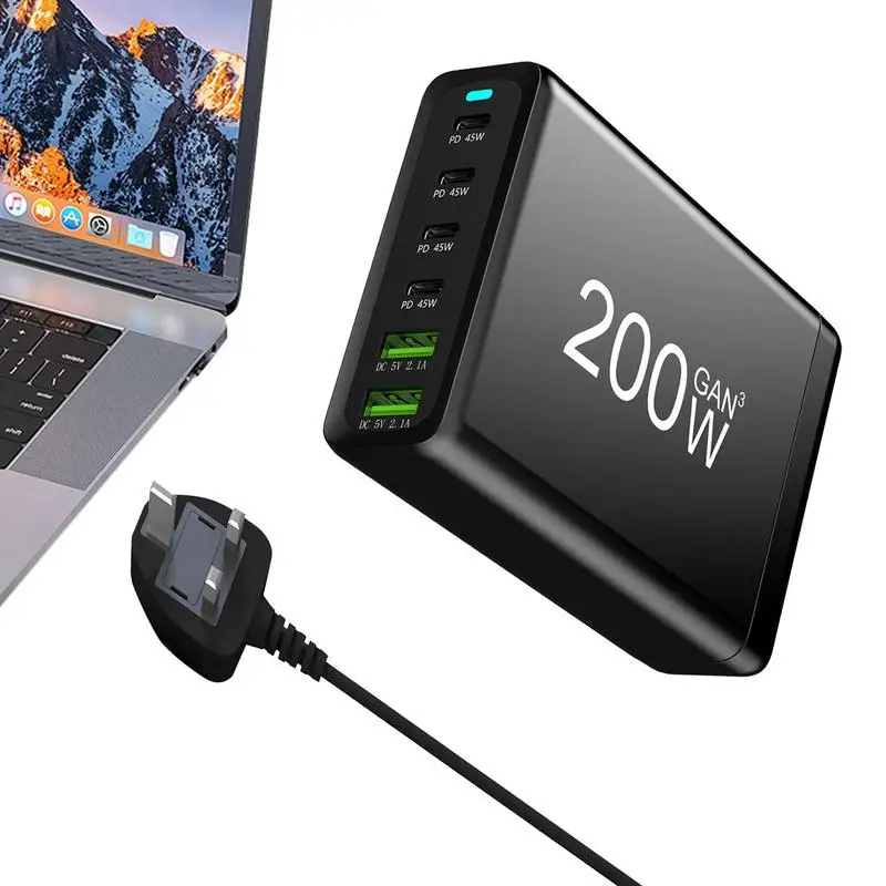 Multiple USB Charger 200W 6 Ports Fast Charging Station For Multiple Devices Super Fast Multi-funcational Charging Station Hub
Multiple USB Charger 200W 6 Ports Fast Charging Station For Multiple Devices Super Fast Multi-funcational Charging Station Hub