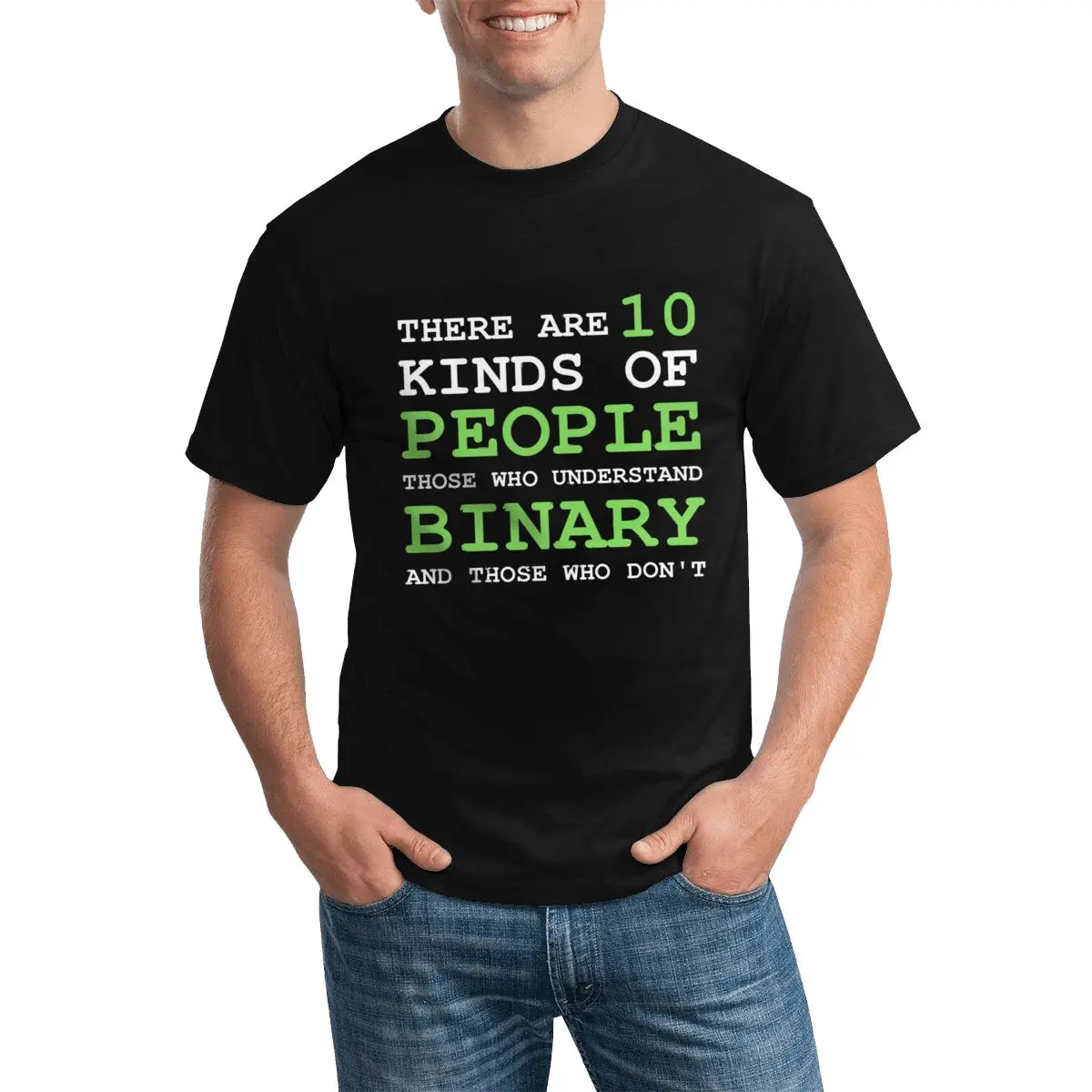 

There Are 10 Kinds Of People T Shirt Those Who Understand Binary T Shirts Y2K Basic Tshirt Summer Cotton O-Neck Plus Size Tees